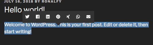Highlight and Share Black Theme
