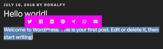 Highlight and Share Magenta Theme