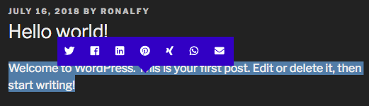 Highlight and Share Blue Theme