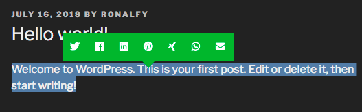 Highlight and Share Green Theme