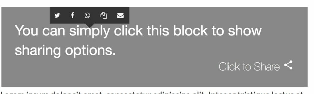 Block with Sharing Options