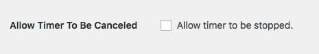 SCE Options Stop Timer