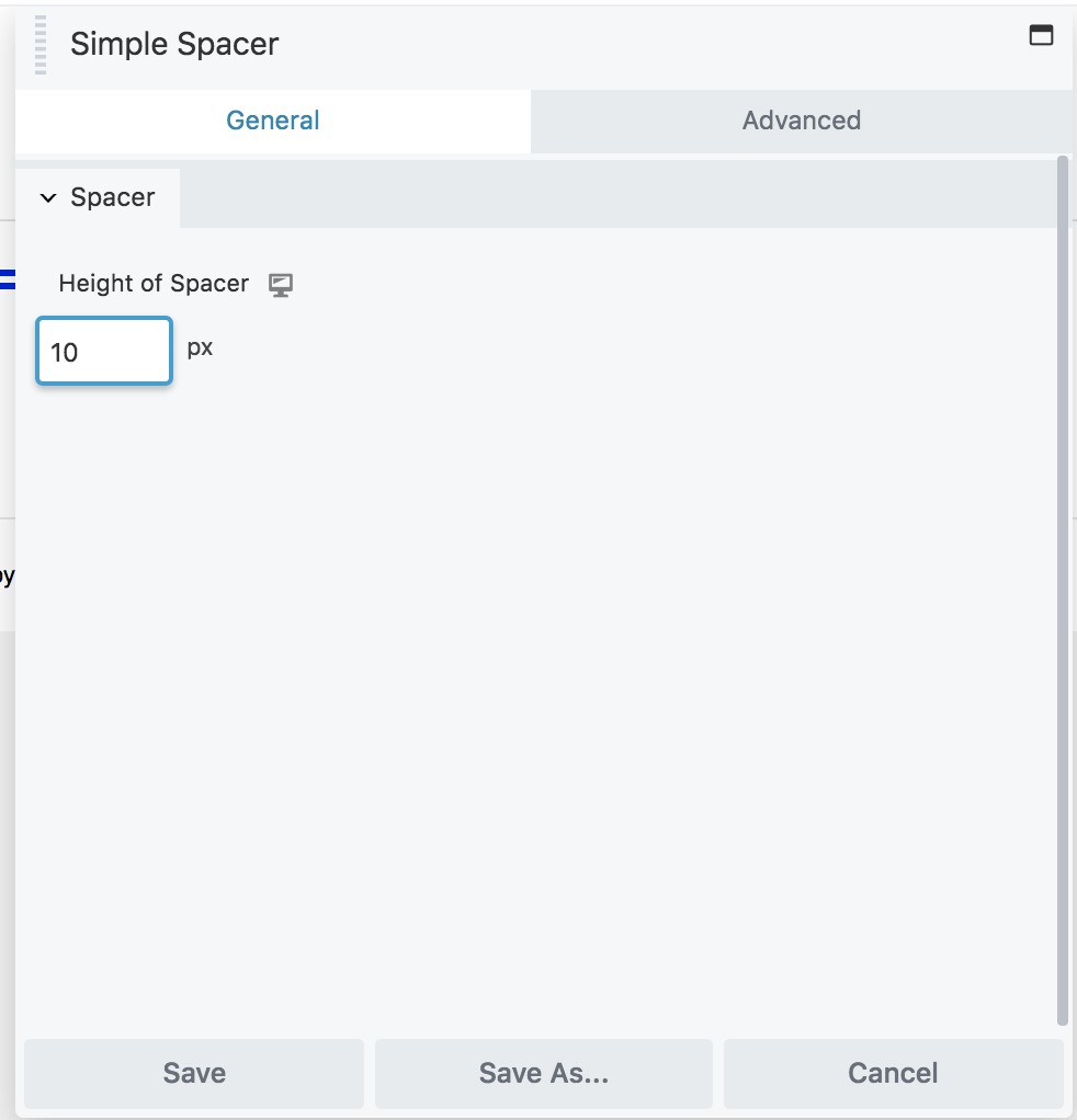 Spacer Options