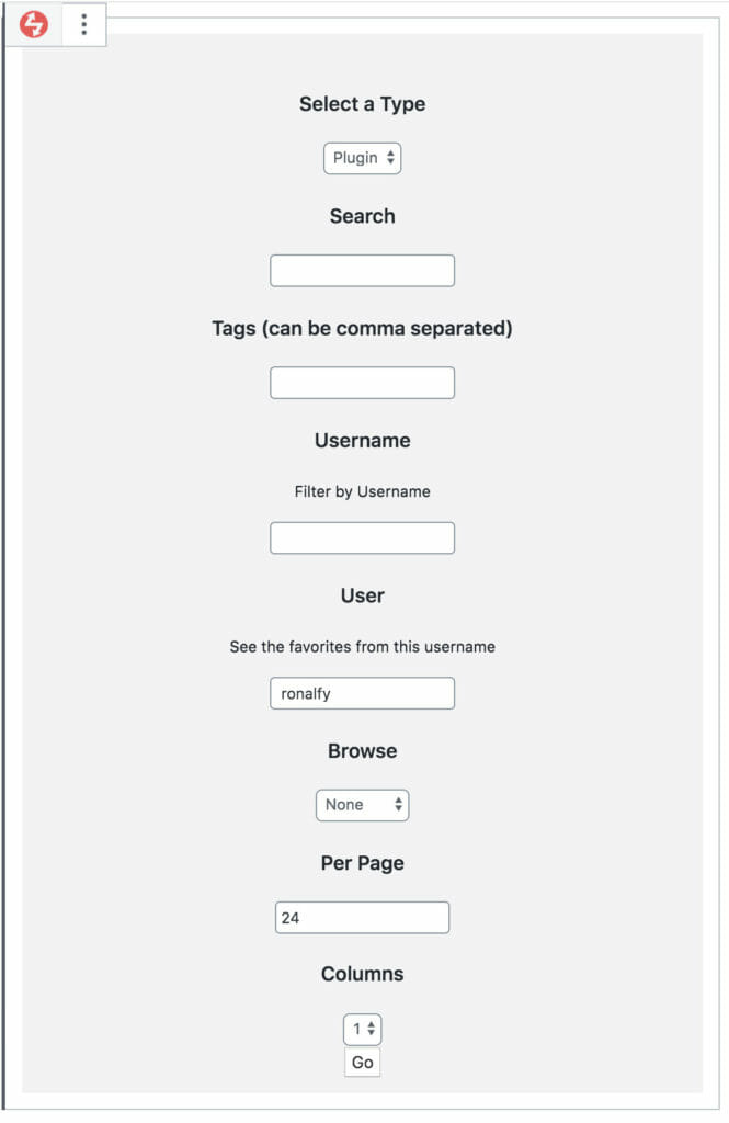 Plugin Info Card Query Gutenberg
