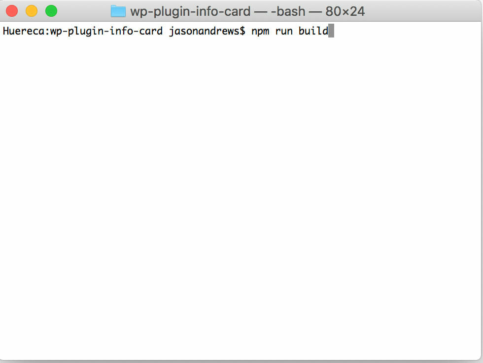 Run npm run build