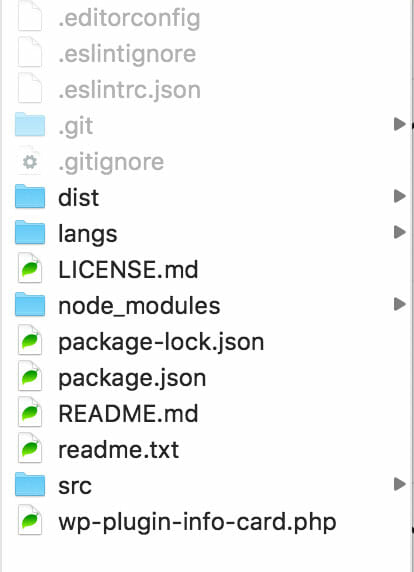 WP Plugin Info Card Folder Structure