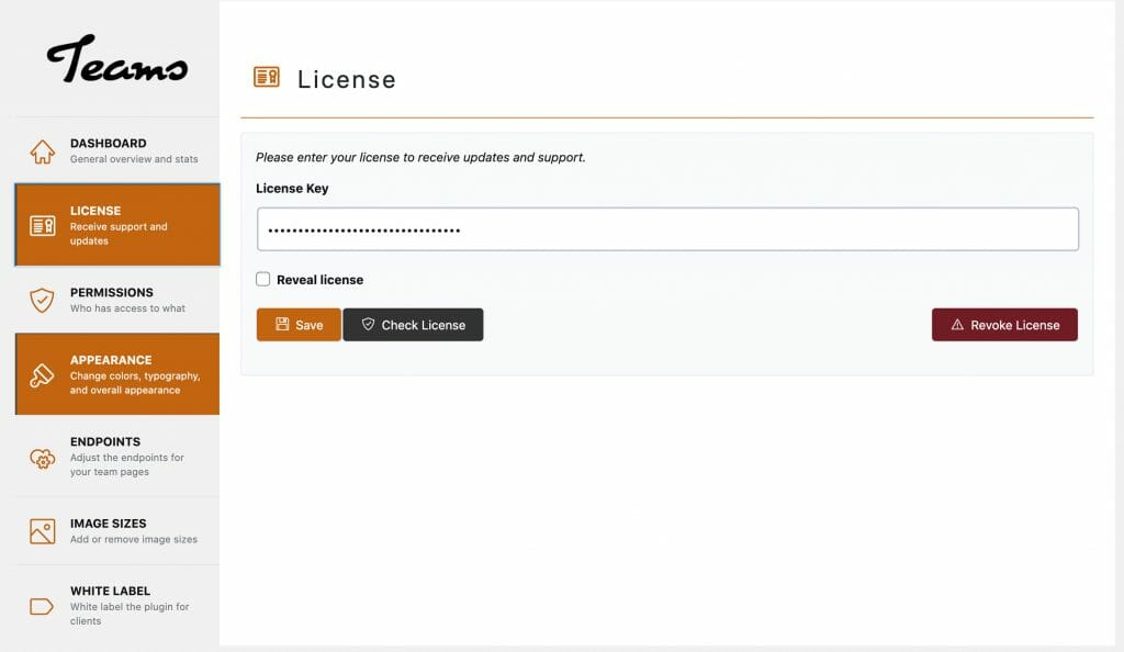 Teams Admin Settings Panel