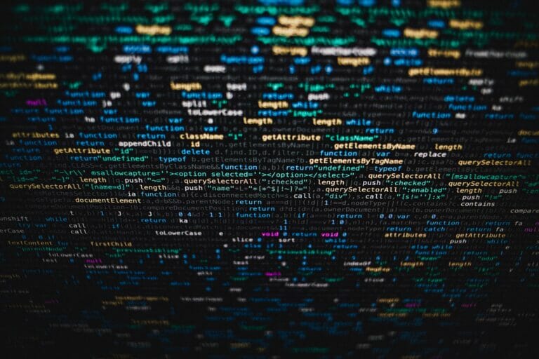 computer code on screen