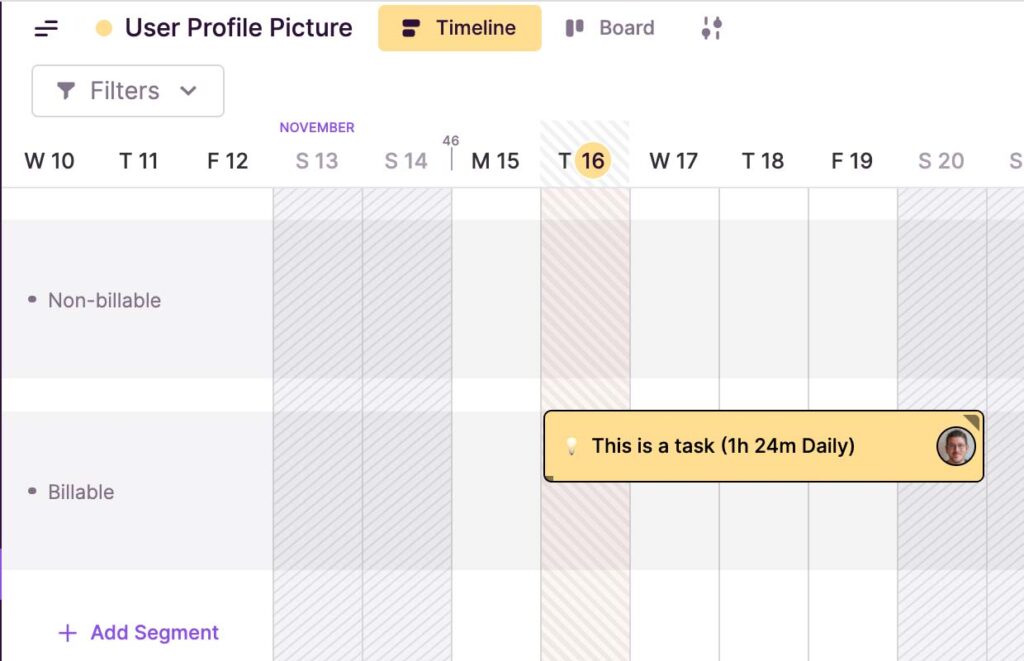Toggl Plan Timeline View