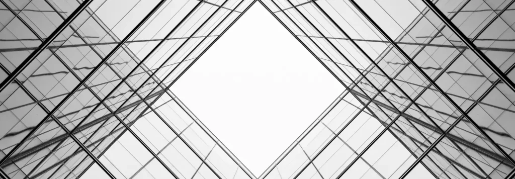 architecture of geometry at glass window