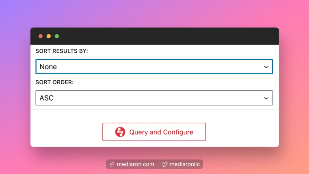 Sort Options for the Plugin Info Card Query Block